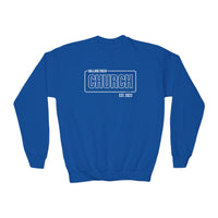 Load image into Gallery viewer, (YOUTH) BCC Outline Sweatshirt - Gildan
