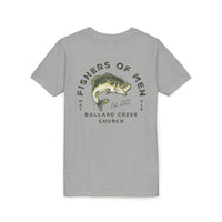 Load image into Gallery viewer, (YOUTH) BCC Fishers of Men Tee (Front &amp; Back Design) - Bella Canvas
