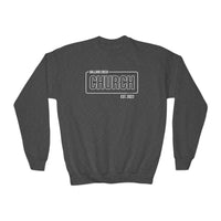 Load image into Gallery viewer, (YOUTH) BCC Outline Sweatshirt - Gildan
