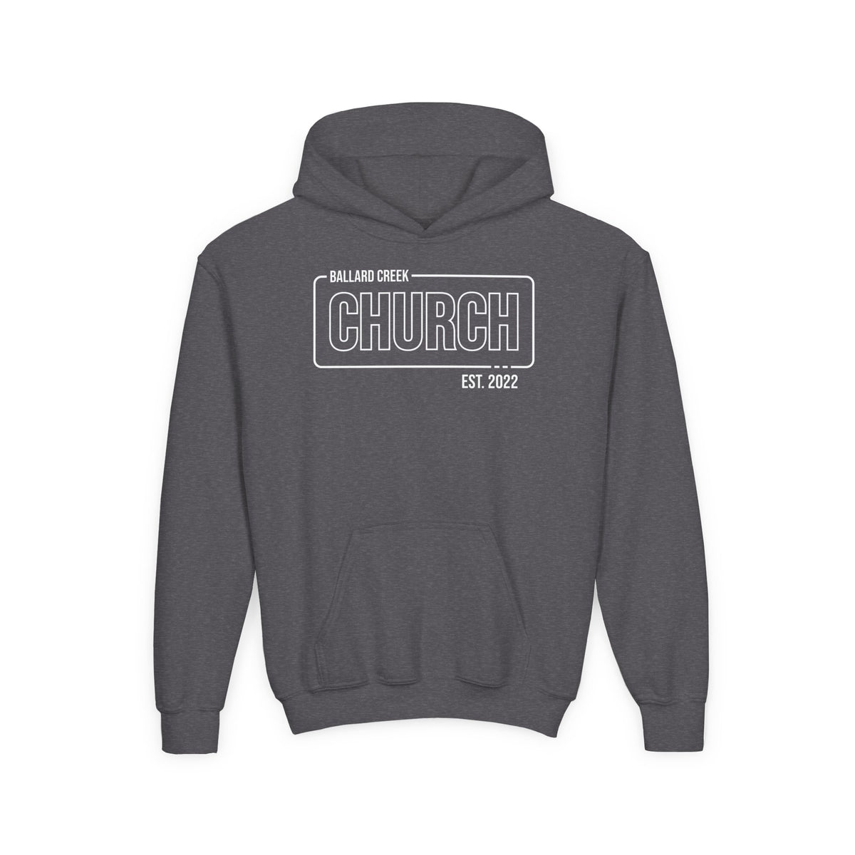 (YOUTH) BCC Outline Hoodie - Gildan