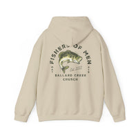 Load image into Gallery viewer, BCC Fishers of Men Hoodie (Front &amp; Back Design) - Gildan
